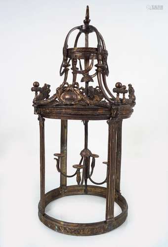 LARGE BRONZE HALL LANTERN