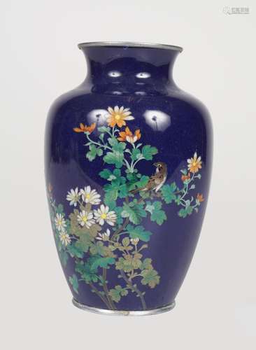 19TH-CENTURY JAPANESE ENAMELLED VASE