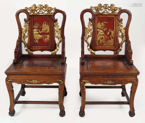 PAIR CHINESE QING CEREMONIAL CHAIRS