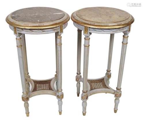 PAIR OF NAPOLEON III PARCEL-GILT TABLES