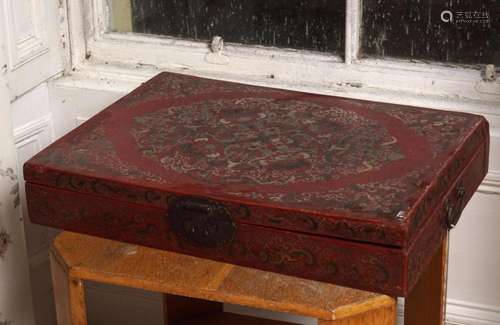 19TH-CENTURY CHINESE LACQUERED ROBE CASE