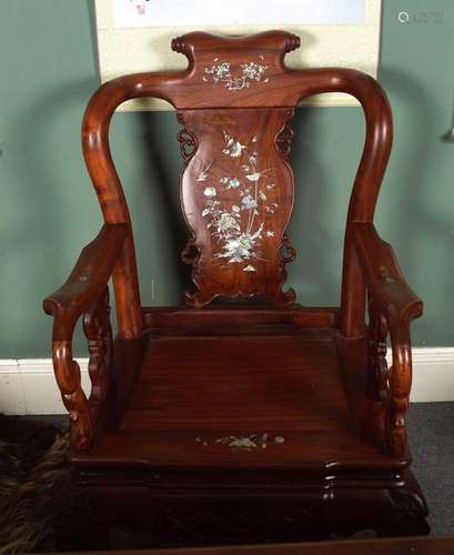 CHINESE HARDWOOD CEREMONIAL CHAIR