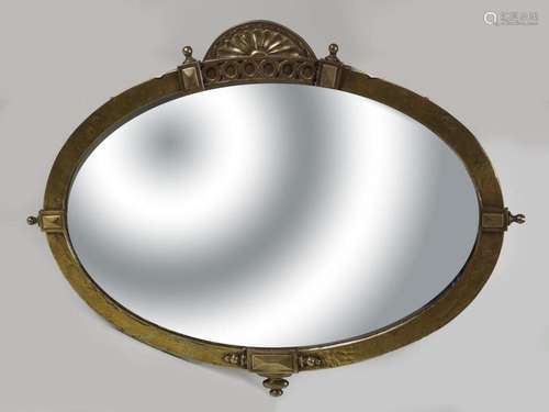 ART DECO BRASS FRAMED MIRROR