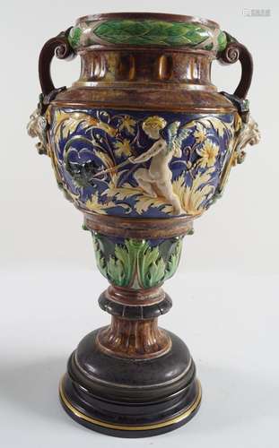 19TH-CENTURY MAJOLICA VASE