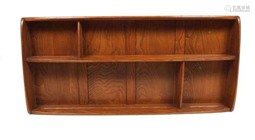 MID-CENTURY TEAK HANGING BOOKSHELF