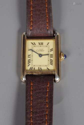 CARTIER TANK VINTAGE LADIES WRISTWATCH