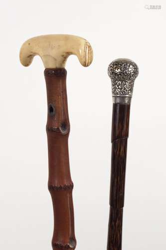 2 EARLY 20TH-CENTURY WALKING STICKS