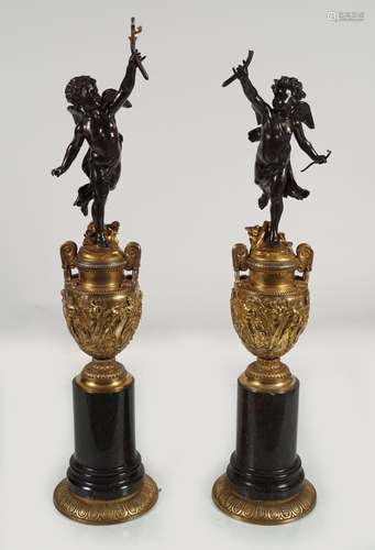 PR LARGE 19TH-CENTURY ORMOLU & BRONZE SCULPTURES