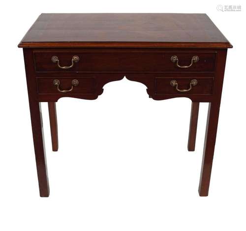 18TH-CENTURY MAHOGANY & INLAID LOWBOY