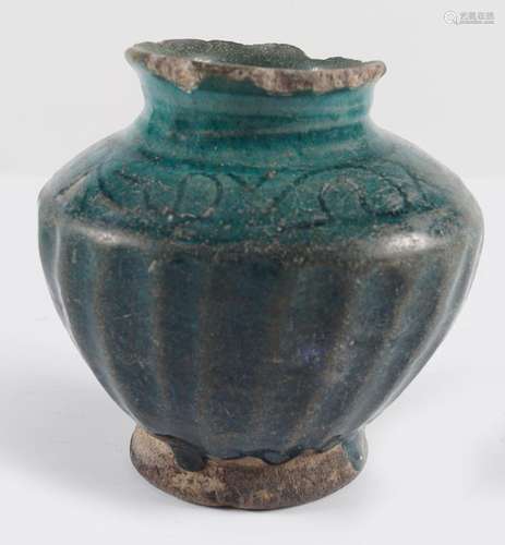 CHINESE GLAZED POTTERY VASE