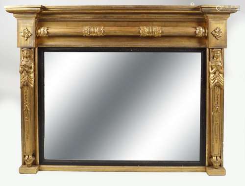 WILLIAM IV GILT FRAMED OVERMANTLE