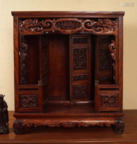 19TH-CENTURY CHINESE HARDWOOD ALTAR