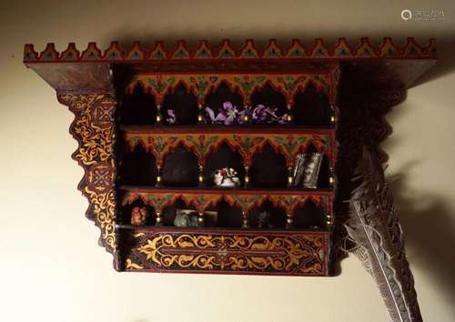 MOROCCAN POLYCHROME WALL MOUNTED SHELVES