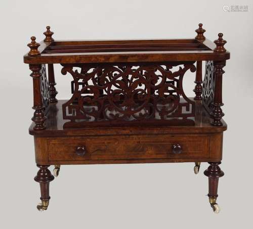 VICTORIAN WALNUT & INLAID CANTERBURY