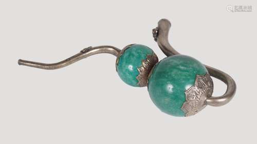 SILVER AND MALCHITE OPIUM PIPE