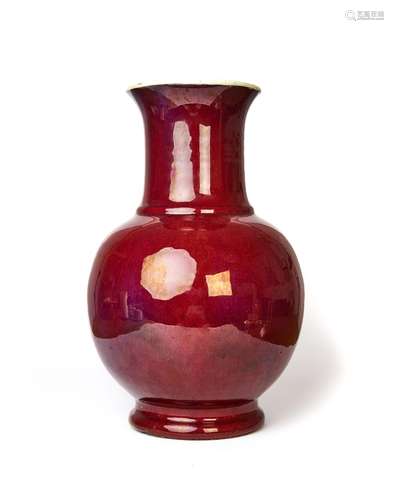 1A CHINESE FLAMBE RED GLAZED VASE, 18TH CENTURY, YONGZHENG (...