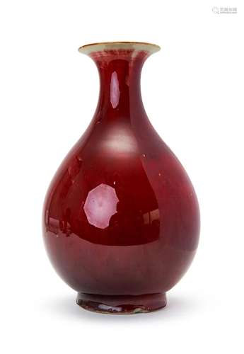 A LARGE CHINESE FLAMBE BOTTLE VASE, QING DYNASTY (1644-1911)