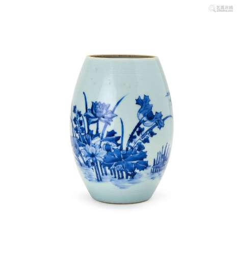 A CHINESE BLUE & WHITE JAR, QING DYNASTY (1644-1911)