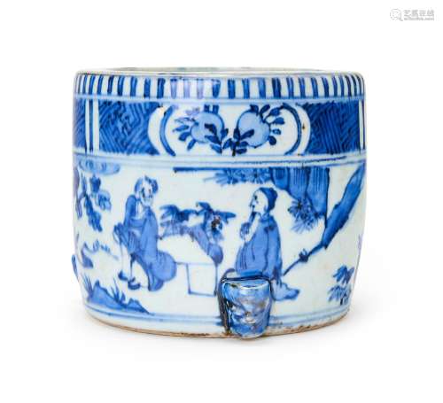 A CHINESE BLUE & WHITE JARDINERE, MING DYNASTY (1368-164...