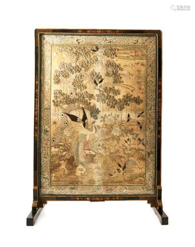 A LARGE CHINESE SILK PANEL, 18TH/19TH CENTURY, QING DYNASTY ...