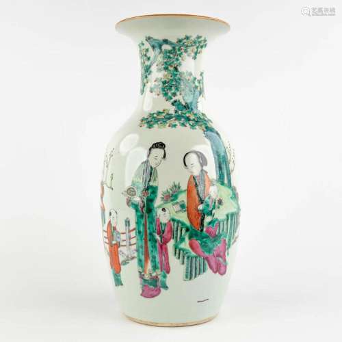 A Chinese vase decorated with ladies and children, 19th/20th...