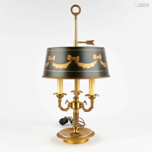 A 'Lampe Bouilotte', brass. 20th C. (H:60 x D:31 cm)