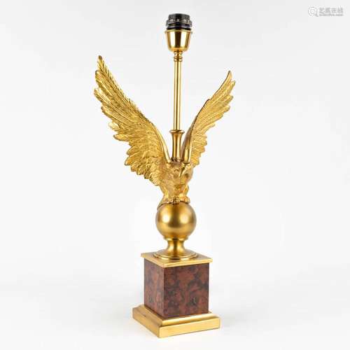 A table lamp with an eagle, gilt bronze, Hollywood Regency s...