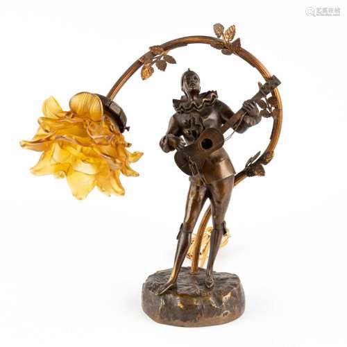 Louis MASCRÉ (1871-1929) 'A table lamp decorated with a ...