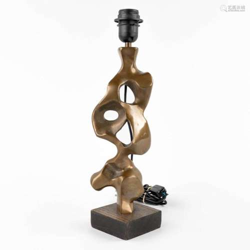 Michel JAUBERT (XX-XXI) 'Lamp base' patinated bronze...