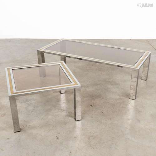 Belgo Chrome, a rectangular and square coffee table. Circa 1...