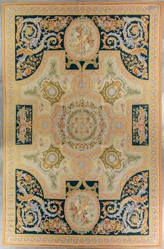 An exceptional antique carpet 'Aubusson'. France. (D...