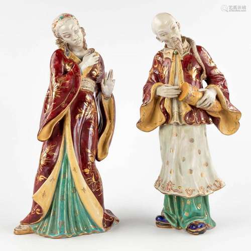 Eugenio PATTARINO (1885-1971) 'Asian Figurines' glaz...