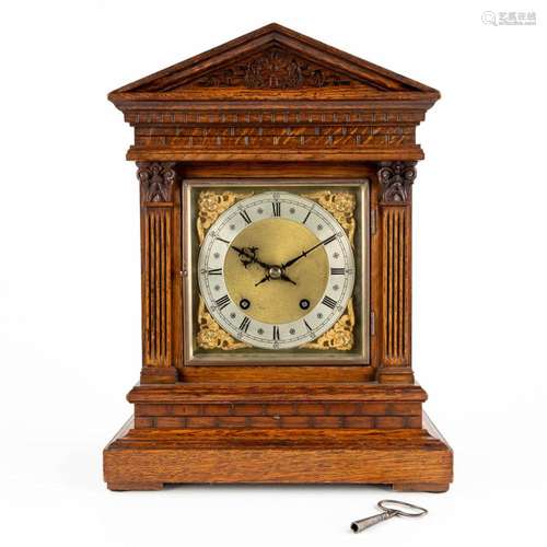 A mantle clock with two gongs, 15-minute chimes, Germany, ci...