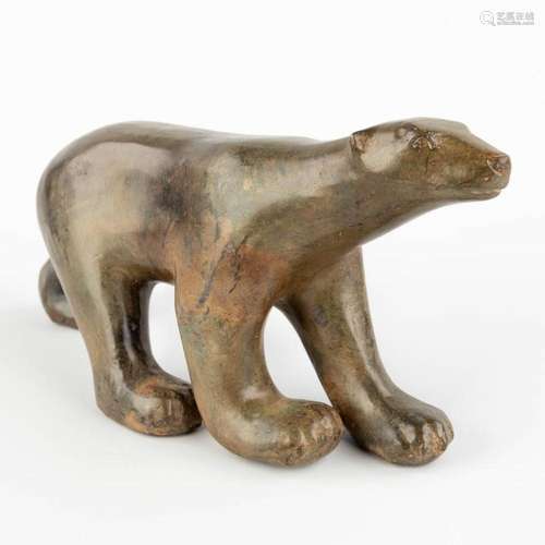 Pierre CHENET (XX-XXI) 'Ourse Polaire' patinated bro...