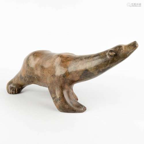 Pierre CHENET (XX-XXI) 'Ourse Polaire' patinated bro...