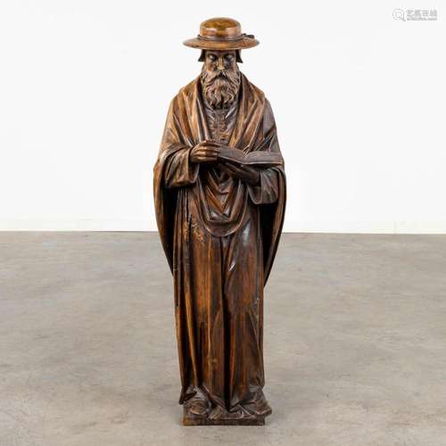 An antique wood sculptured figurine possibly 'Albert of ...