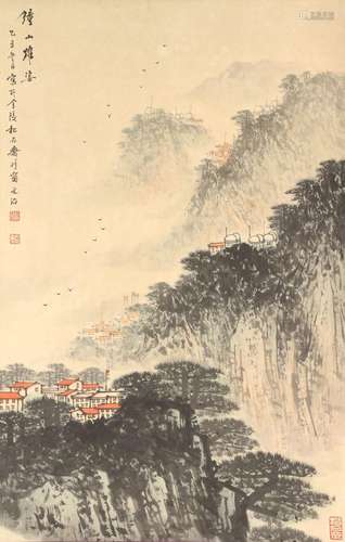 Une peinture de paysage par Song Wenzhi