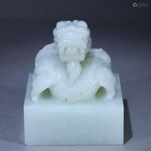 Hetian jade seal