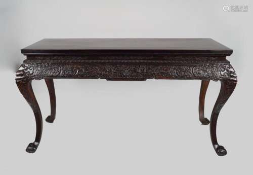 CHINESE QING DYNASTY HARDWOOD CEREMONIAL TABLE
