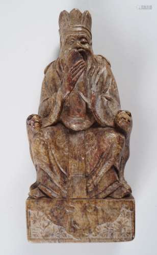 CHINESE HARDSTONE FIGURAL SEAL