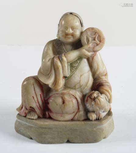 CHINESE QING HARDSTONE BUDDHA