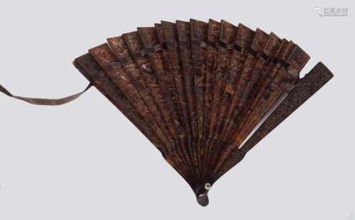 CHINESE QING TORTOISESHELL FAN