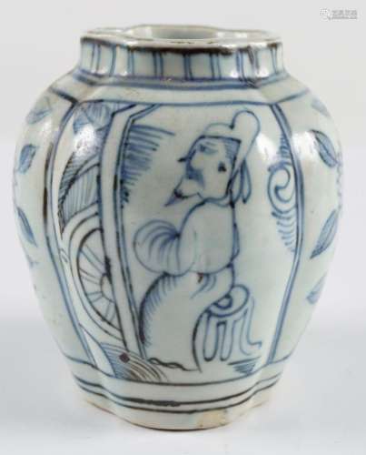 CHINESE QING BLUE AND WHITE VASE
