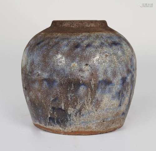 CHINESE GLAZED TERRACOTTA JAR