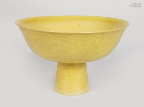 CHINESE YELLOW GLAZE BOWL