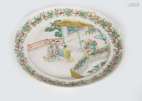 CHINESE QING FAMILLE VERT PLATE