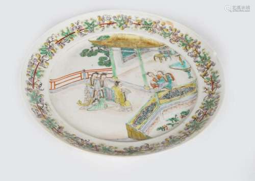 CHINESE QING FAMILLE VERT PLATE