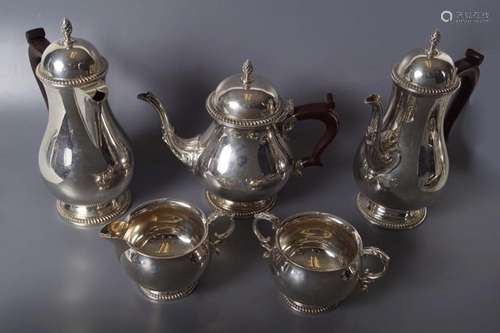 5-PIECE SILVER TEA AND COFFEE SERVICE