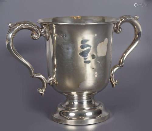 SILVER TWO-HANDLED TROPHY