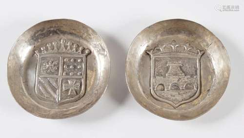 PAIR 18TH-CENTURY STERLING SIVLER DISHES